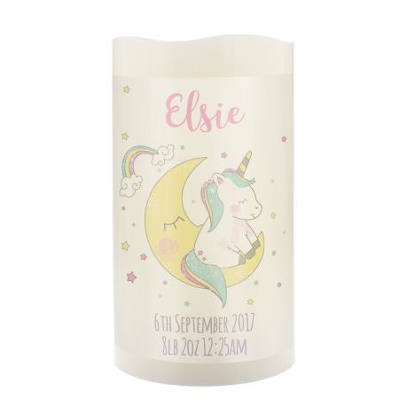 Personalised Baby Unicorn Nightlight LED Candle £12.99